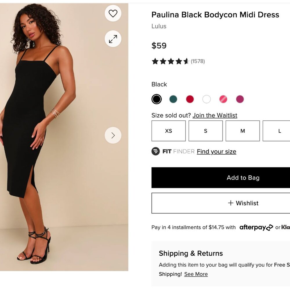 Sexy, Lulus Paulina Black Bodycon Midi Dress, Formal, cocktail